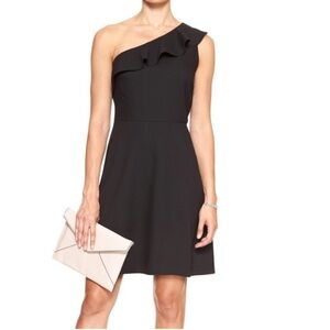 Banana Republic Black One-Shoulder Dress